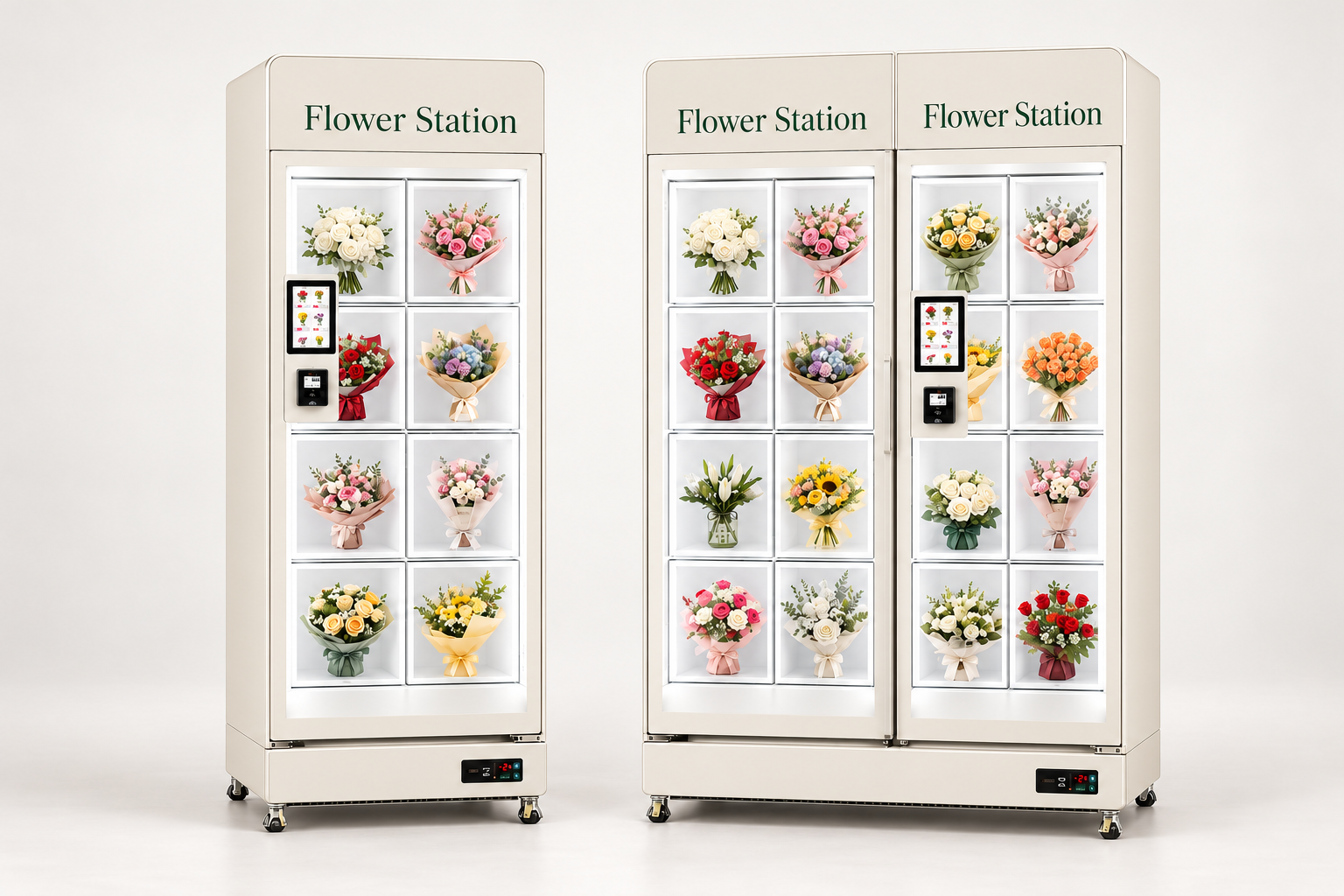 花屋・生花会社向け「Flower Station」、花の自販機の販売・レンタルを開始